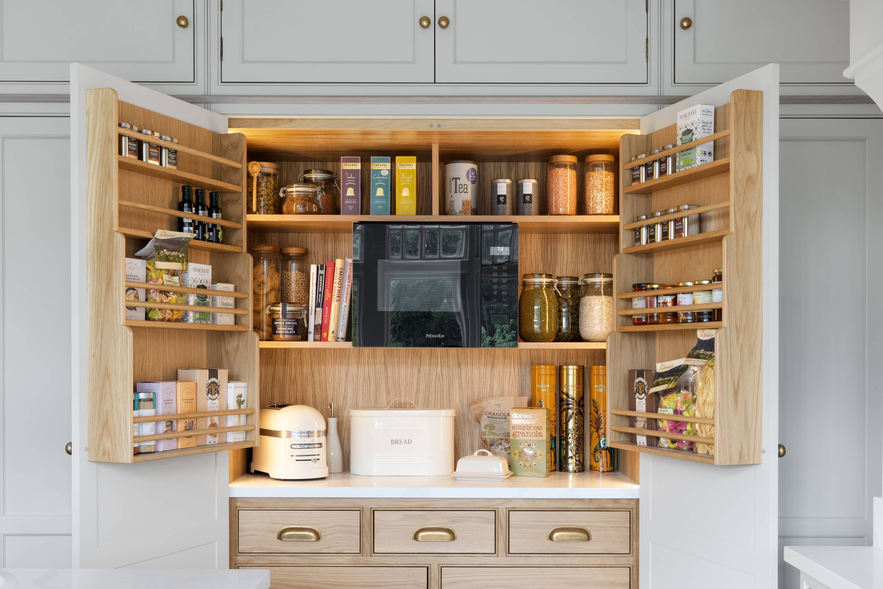 Pantry Cabinets - 7 Ways to Create Pantry and Kitchen Storage  Kitchen  wall storage cabinets, Pantry design, Kitchen pantry design