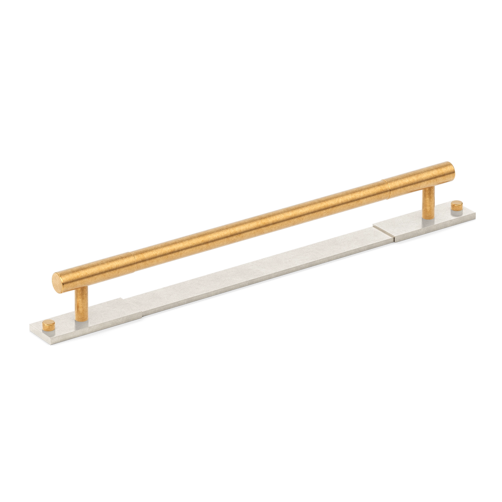 MIX Plain Appliance Pull Handle & Backplate - Mixed Finish