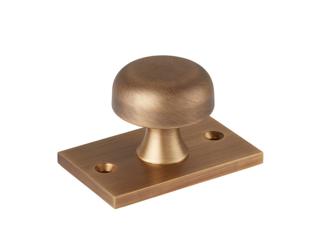 Buster+Punch Cabinet knobs with backplate - Brass - Model Cross (2 pcs) -  Buster+Punch Cabinet knob - VillaHus